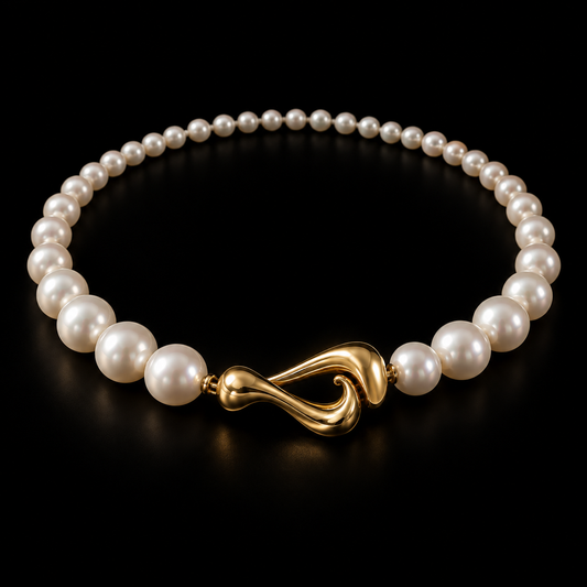 Vesper Pearl and Gold Choker