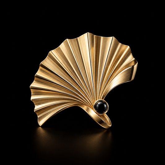 Imperia Sculptural Gold Brooch