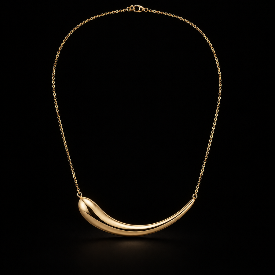 Arc Minimalist Gold Pendant Necklace