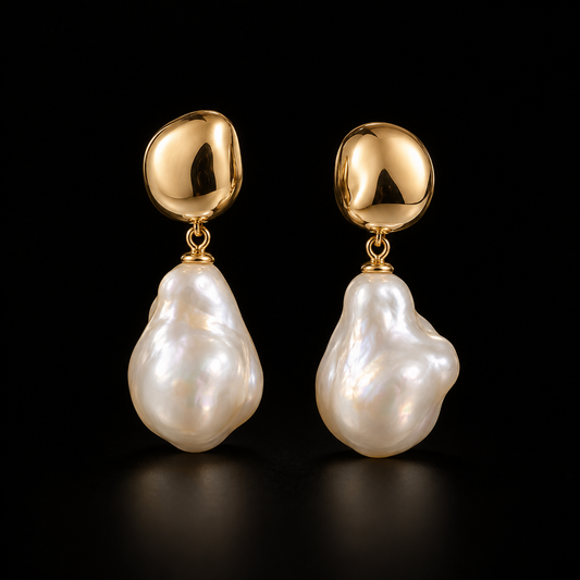 Baroque Pearl Drop Earrings