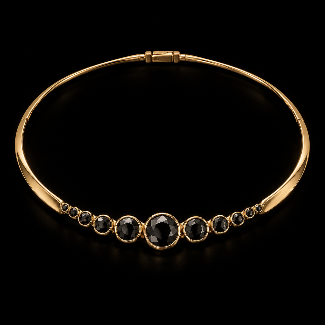 Sable Black Diamond Collar Necklace