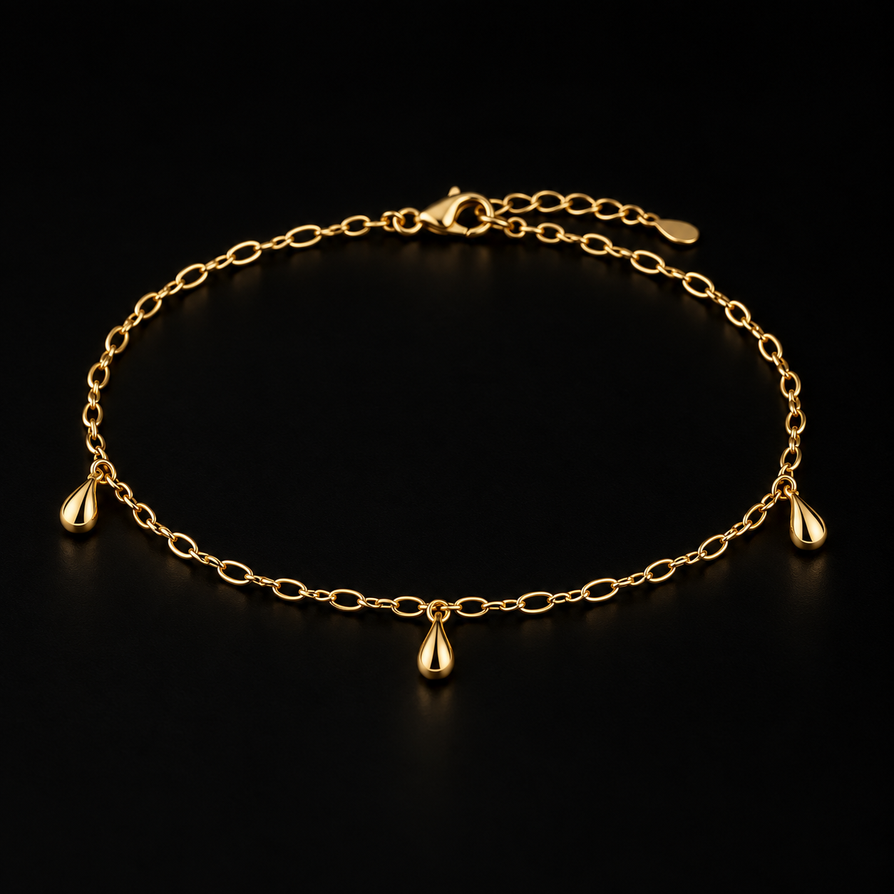 Eterna Gold Teardrop Anklet