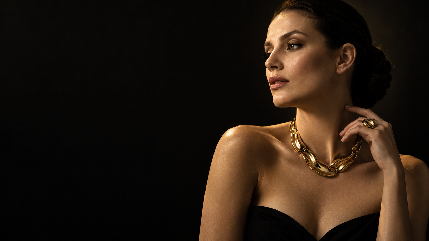 Luxury gold jewelry editorial